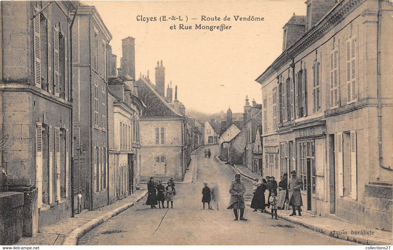 28-CLOYES- ROUTE DE VENDÔME ET RUE MONGREFFIER - Cloyes-sur-le-Loir