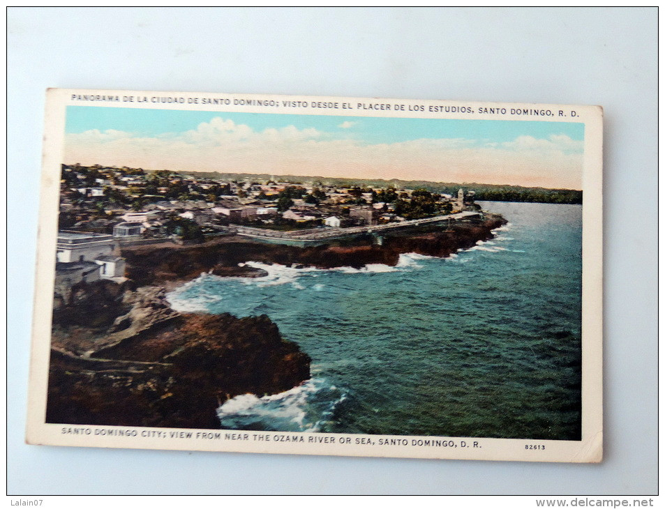 Carte Postale Ancienne : SANTO DOMINGO CITY : View From Near The Ozama River Or Sea - Dominicaine (République)