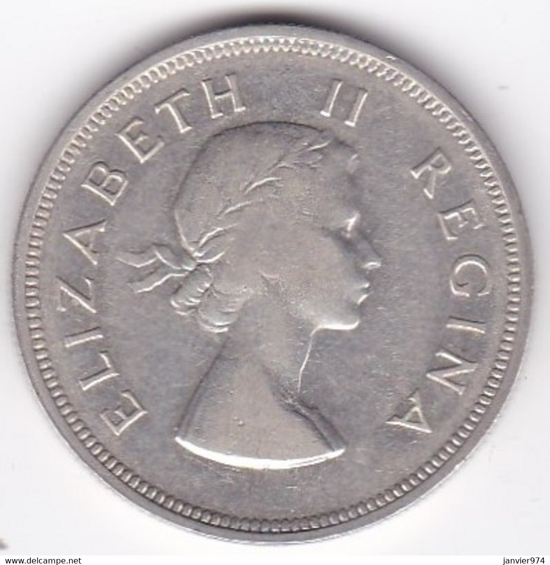 Afrique Du Sud , 2 1/2 Shillings 1954 Elizabeth II, En Argent , KM# 51 - Afrique Du Sud