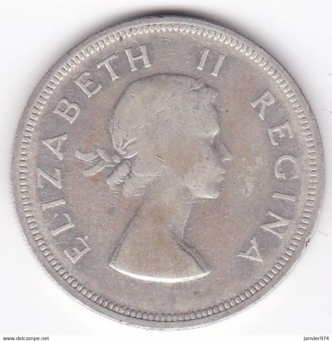 Afrique Du Sud , 2 1/2 Shillings 1957 Elizabeth II, En Argent , KM# 51 - Afrique Du Sud