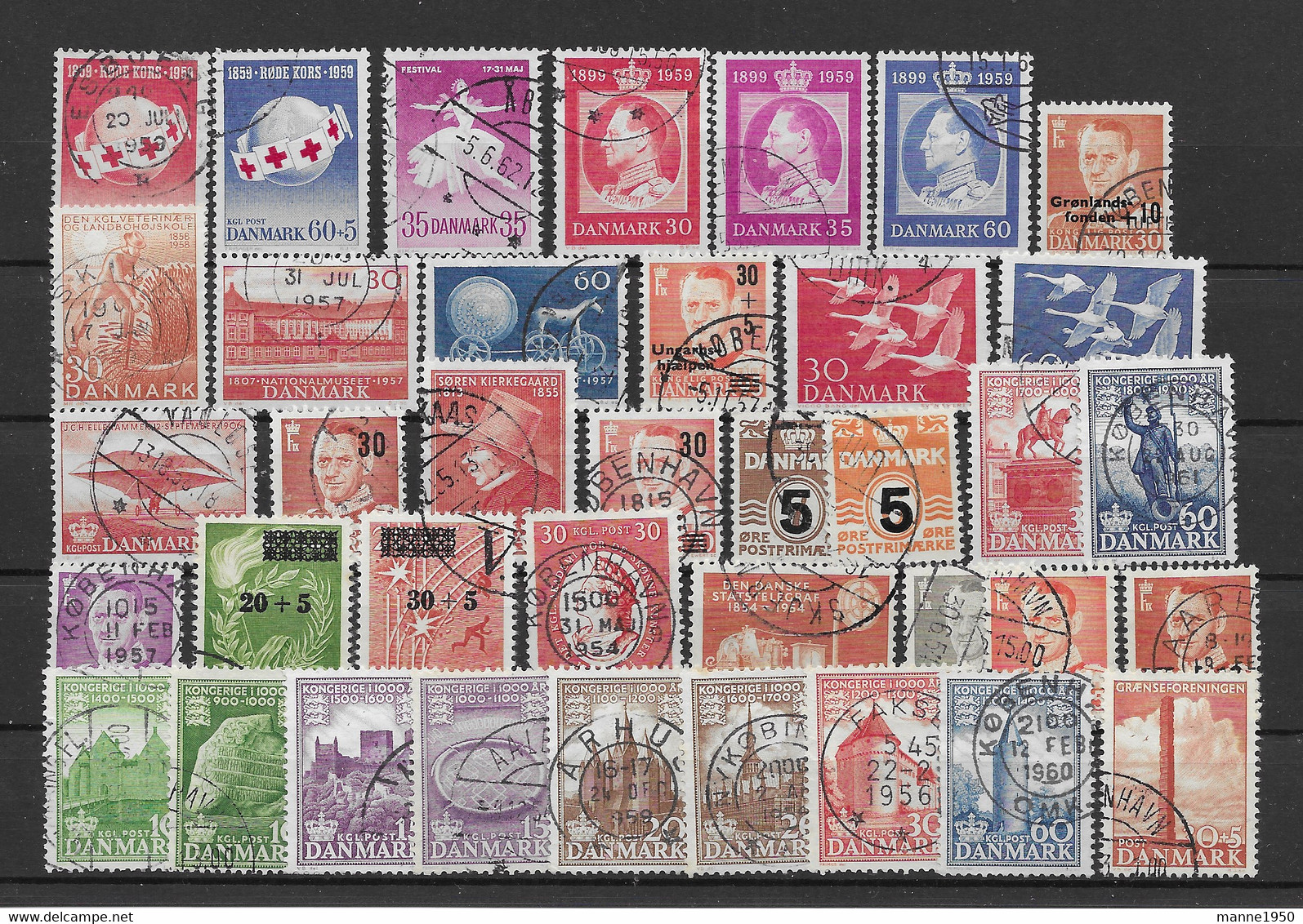 Dänemark 1953-59 Posten Gestempelt - Verzamelingen