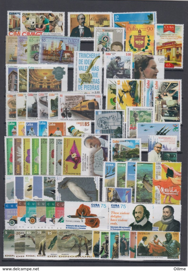 CUBA. EMISIONES DE 2016 MNH - Annate Complete