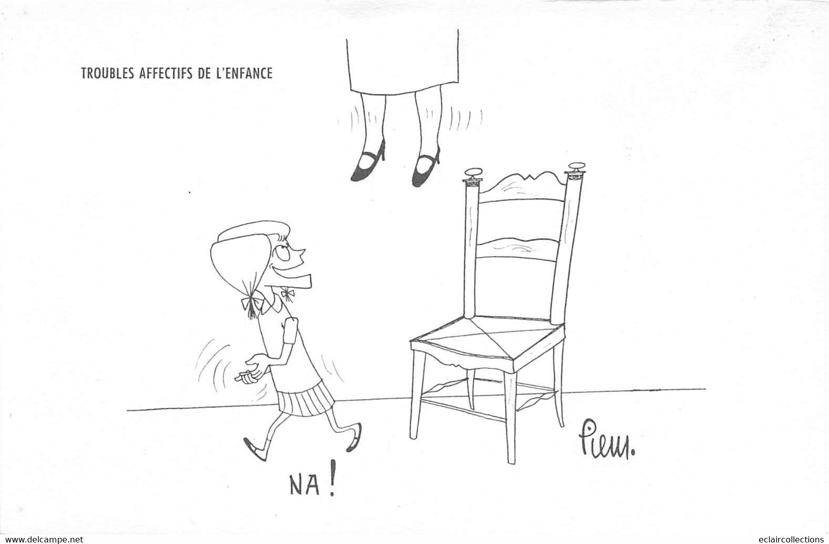 Image  20 X 13  Cm  .    Troubles Affectifs De L' Enfance   Dessinée Par Piem   Publicité Ballotyl   (voir Scan) - Autres & Non Classés