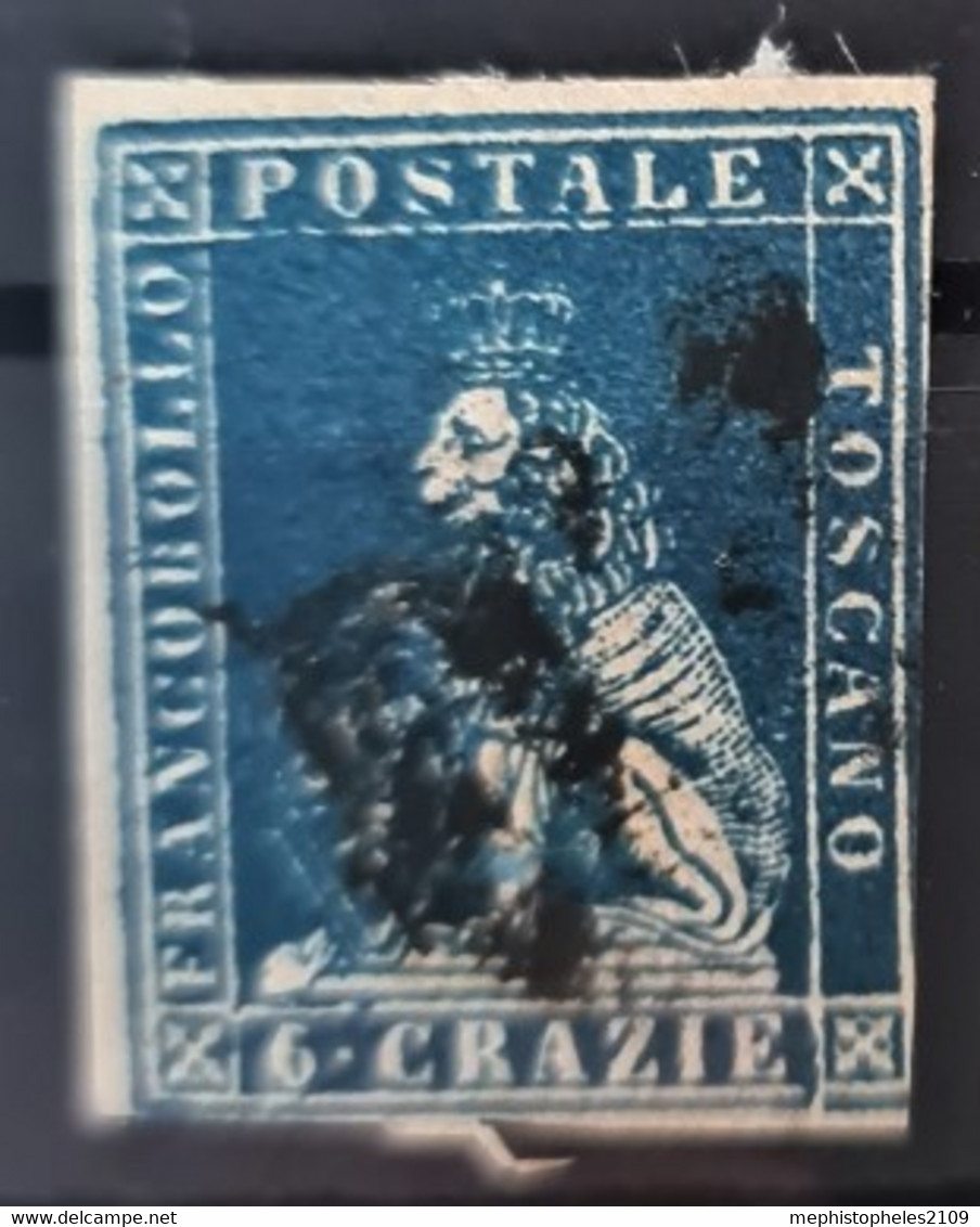 TOSCANA 1857/59 - Canceled - Sc# 15 - 6g - Toscane