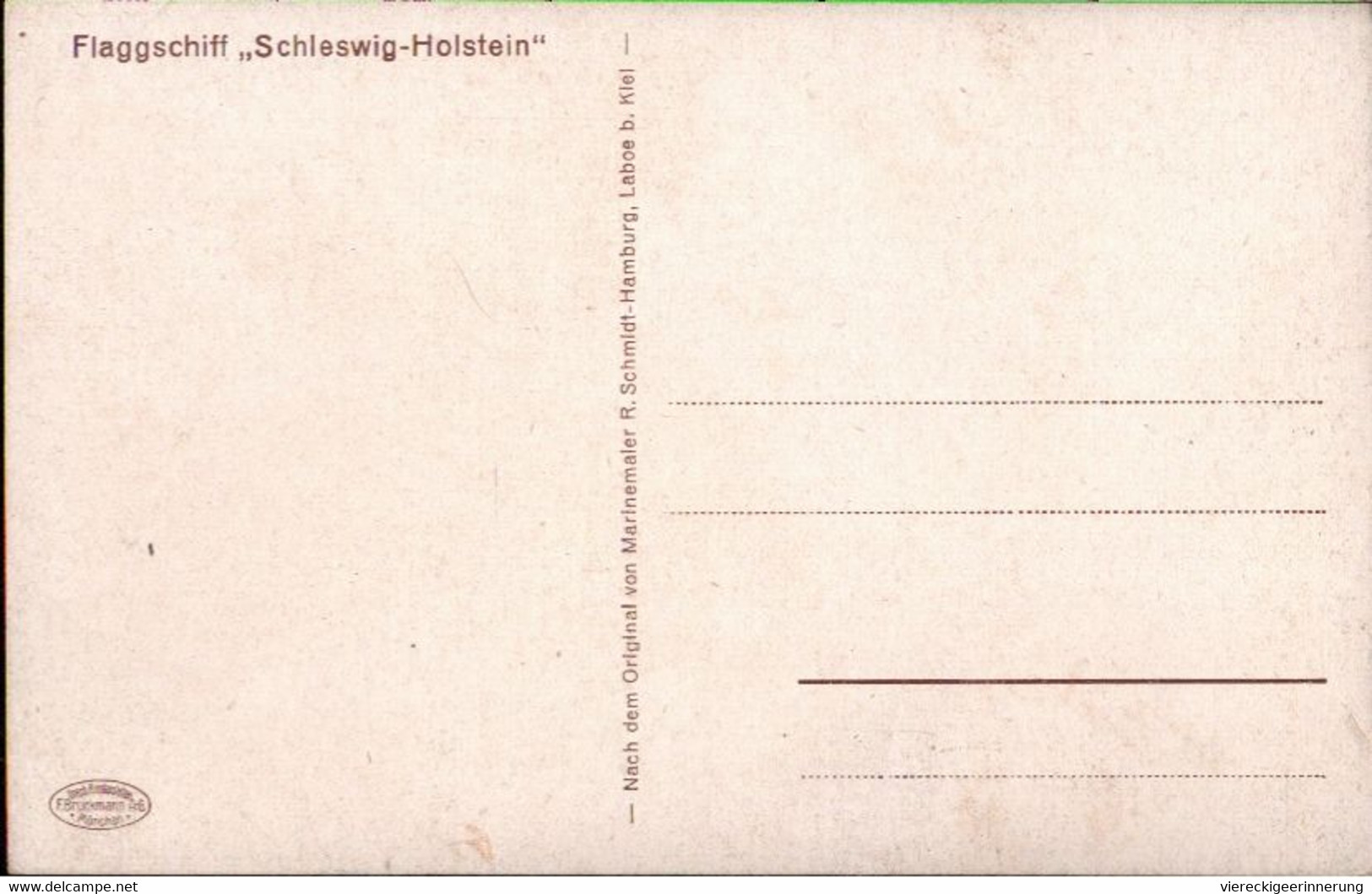 ! Alte Ansichtskarte S.M.S Schleswig-Holstein, Kriegsschiff, Sign. R.Schmidt - Oorlog