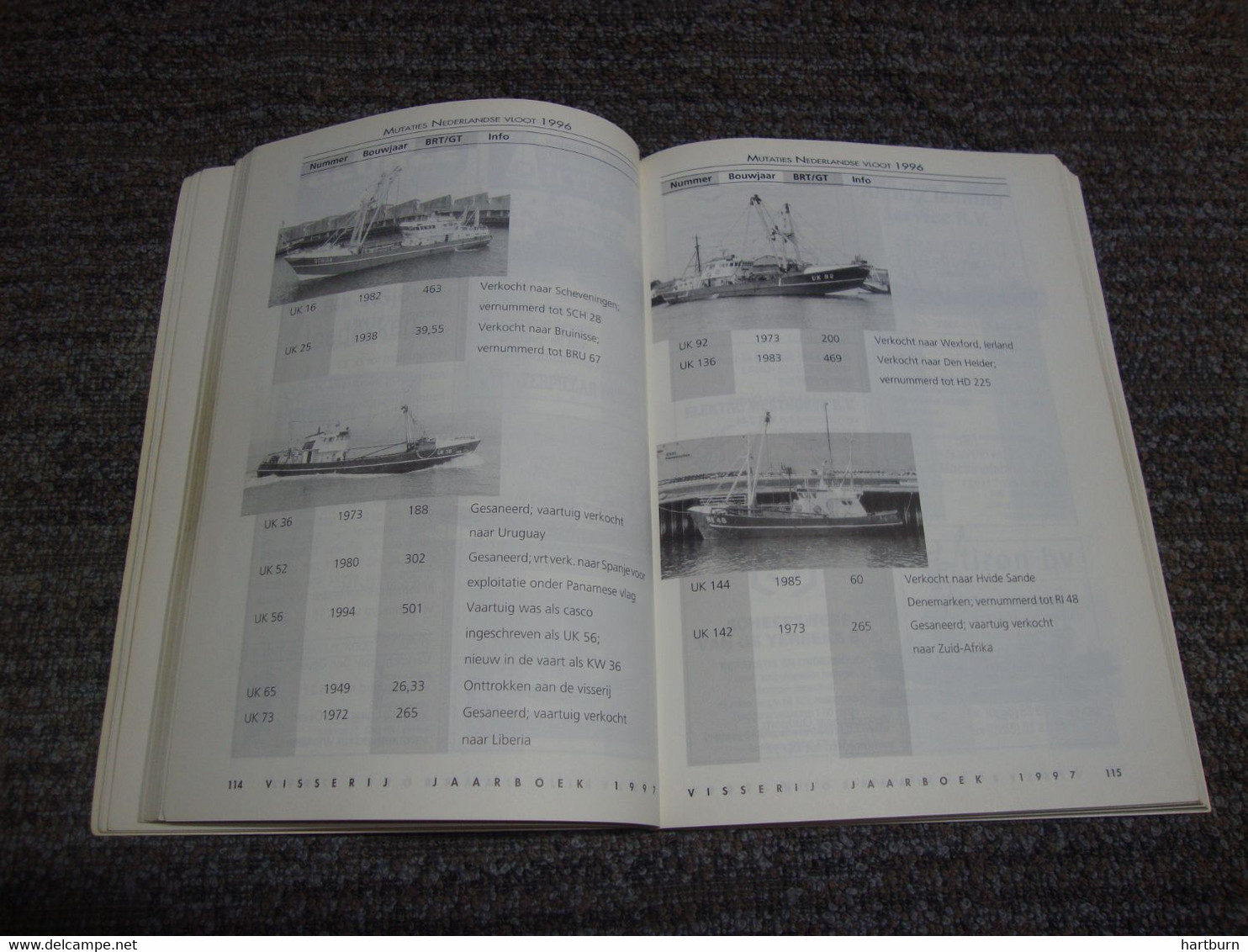 Jaarboek 97 Voor Nederlandse En Belgische Visserij (Bak - Gar) Visserij, Vissersboot, Pêche En Mer - Praktisch