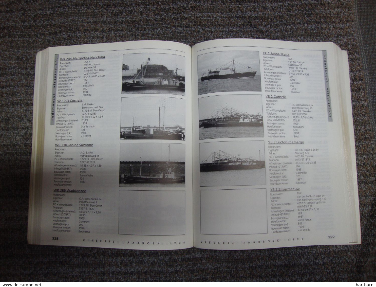 Visserij Jaarboek 1998 (Bak - Gar) Visserij, Vissersboot, Pêche En Mer - Pratique