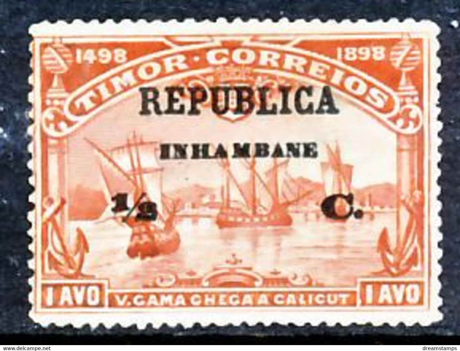 !										■■■■■ds■■ Inhambane 1913 AF#64 (*)Vasco Da Gama On Timor 1/2 Cent (x12893) - Inhambane