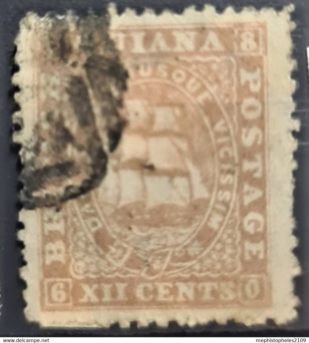 BRITISH GUIANA 1862/65 - Canceled - Sc# 33D - 12c - Guyane Britannique (...-1966)