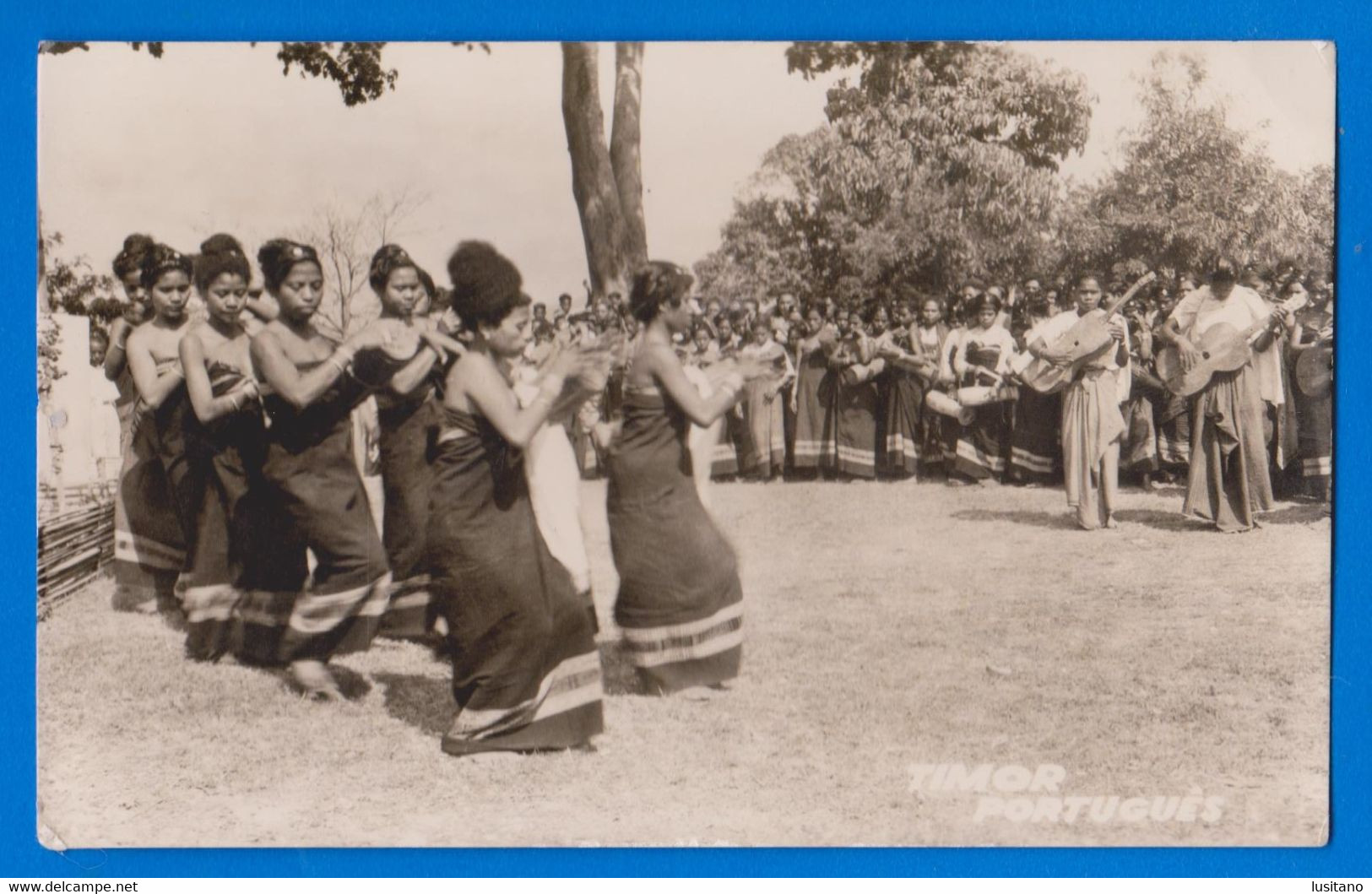 East Timor Oriental - Dança Da Cobra - Native Women  - Real Photo Postcard - Timor Oriental