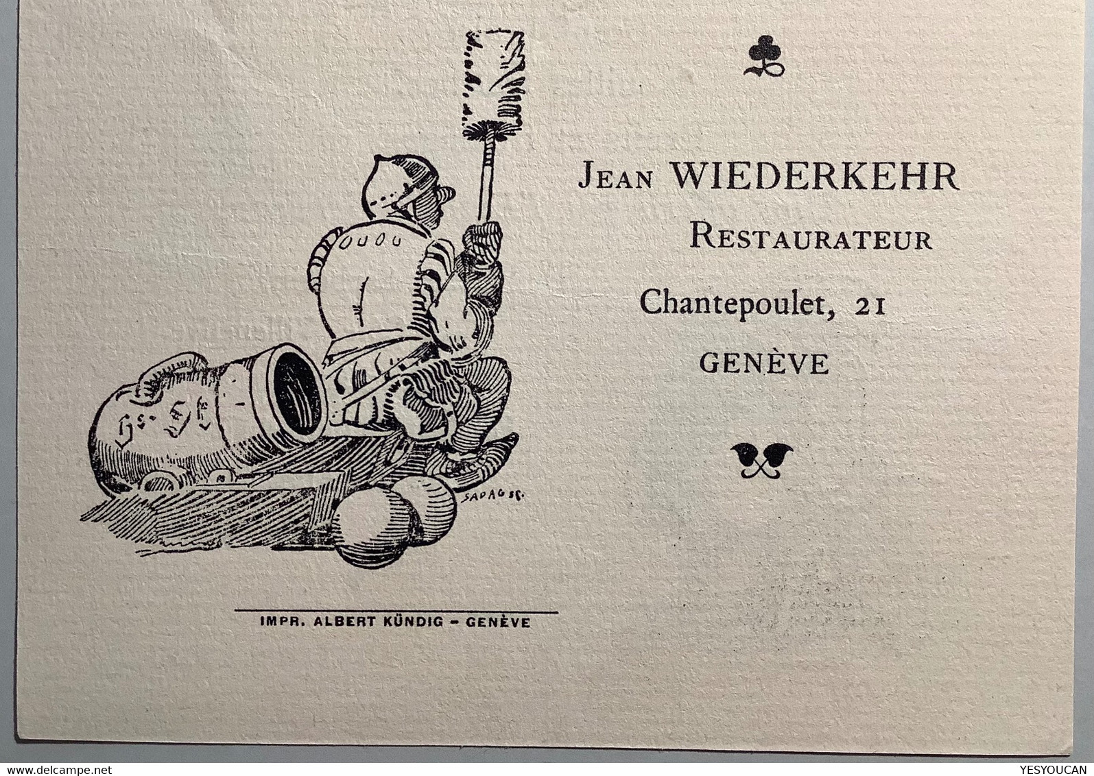Jubilé Du Collége De Genève 1559-1909 Carte Du Menu Du Banquet Jean Wiederkehr Restaurateur (Schweiz Suisse école - Diploma's En Schoolrapporten