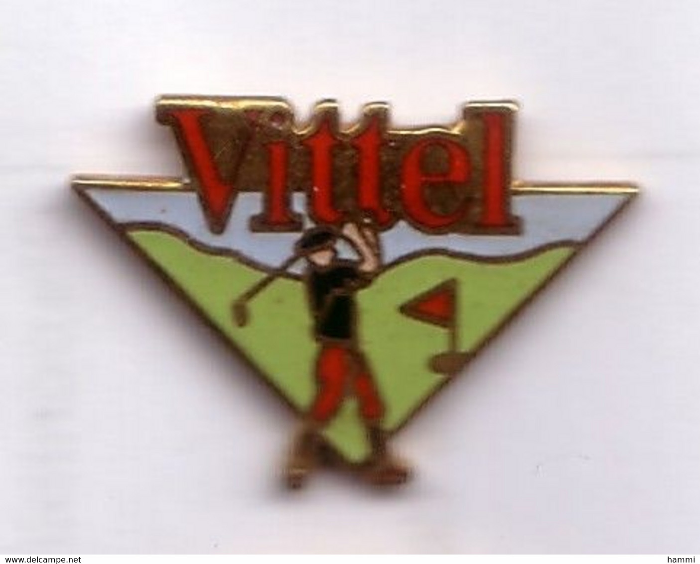 VF166 Pin's Ville Vittel Vosges Golf VERSION EGF Plus Rare Achat Immédiat - Golf