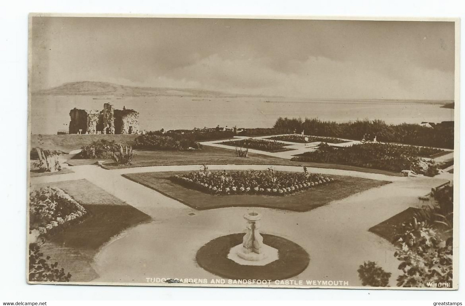 Postcard Dorset Weymouth Tudor Gardens Posted 1936 - Weymouth