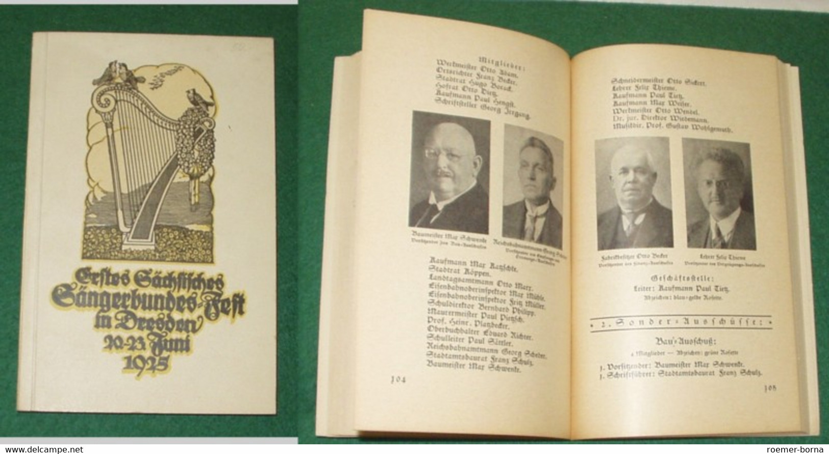 Erstes Sächsisches Sängerbundes-Fest In Dresden 20.-23. Juni 1925 - Música