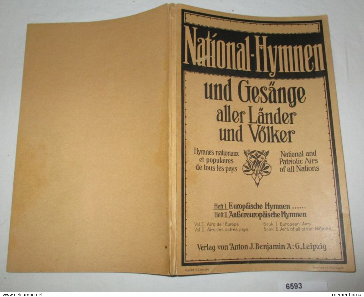 National-Hymnen Und Gesänge Aller Länder Und Völker, Heft I - Europäische Hymnen - Música