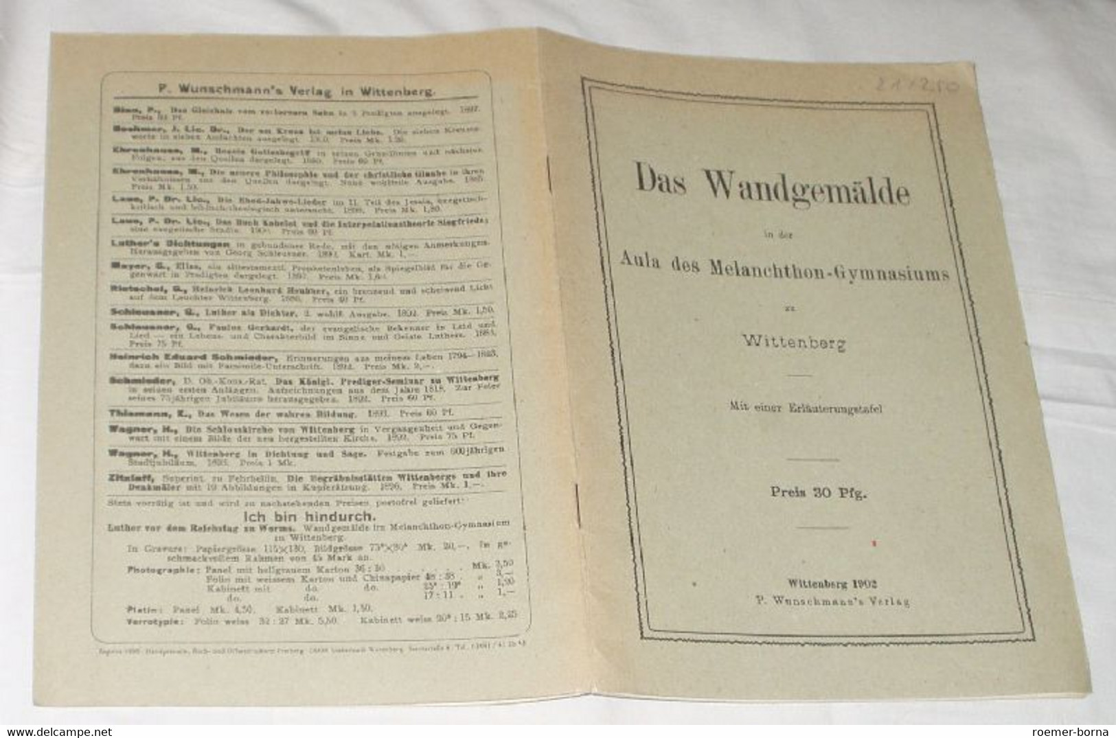 Das Wandgemälde In Der Aula Des Melanchthon-Gymnasiums Zu Wittenberg - Schulbücher