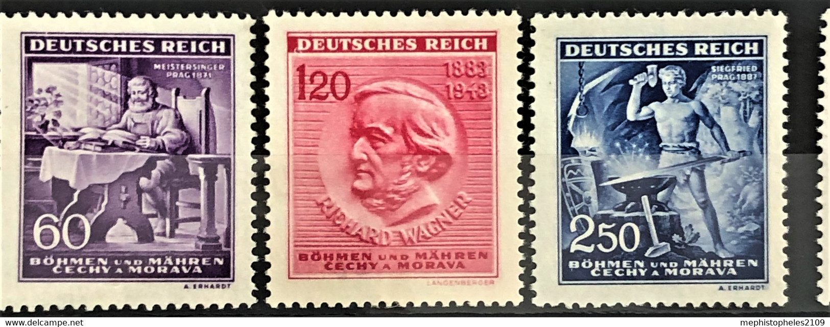 DEUTSCHES REICH - BÖHMEN & MÄHREN 1944 - MNH - Mi 128-130 - Neufs