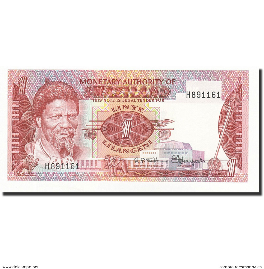 Billet, Swaziland, 1 Lilangeni, Undated (1974), KM:1a, NEUF - Swasiland