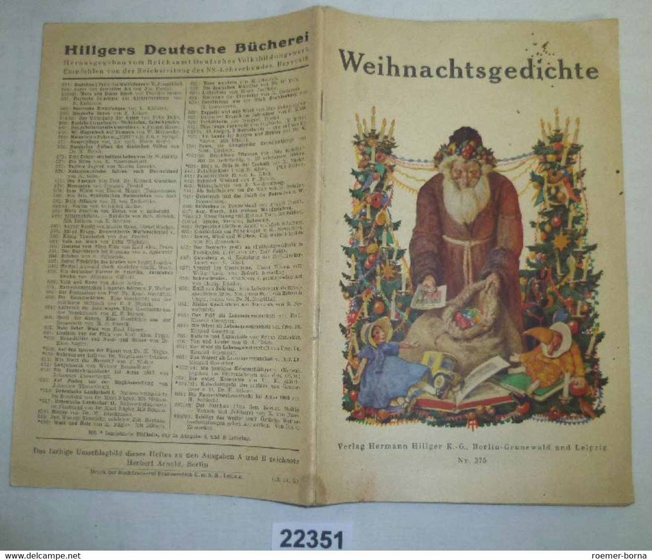 Weihnachtsgedichte (Hilgers Deutsche Bücherei Nr. 375) - Gedichten En Essays