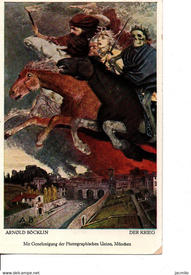 DER KRIEG.  DRESDEN  N°138.  Par ARNOLD BOCKLIN  1896.  TRES BON ETAT.. Voir SCANS Recto-verso - Guerra 1914-18