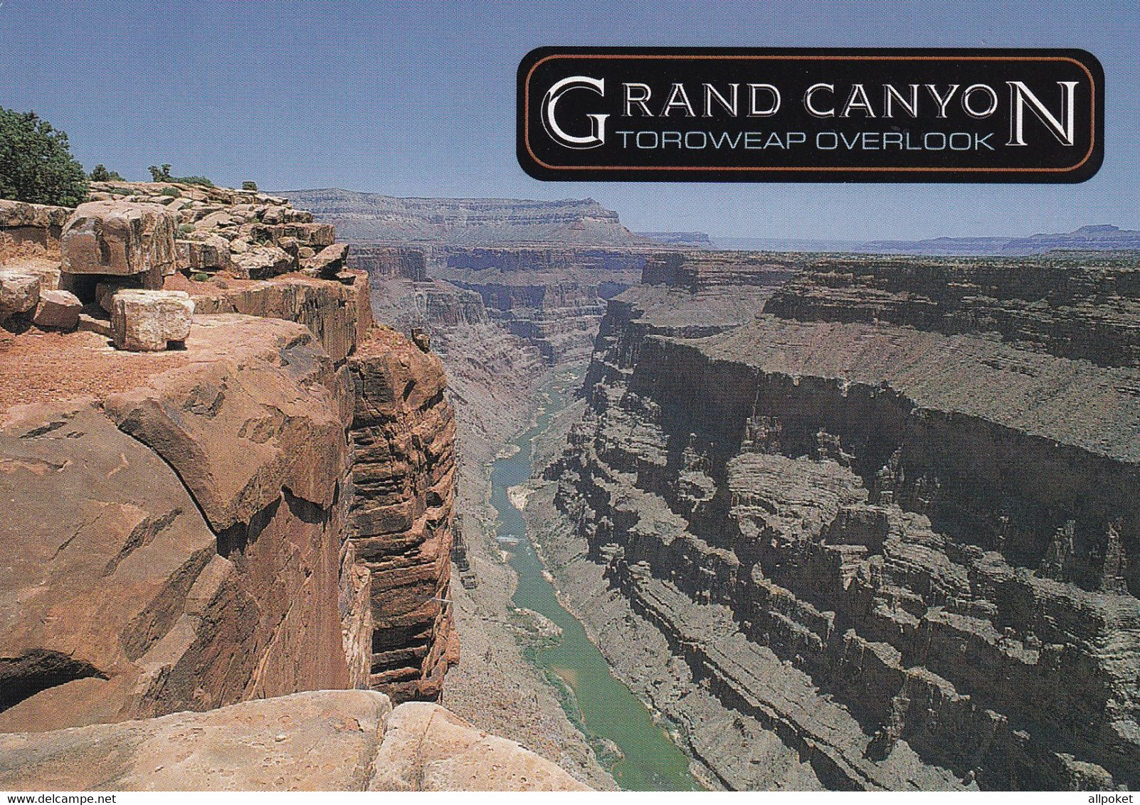 A13391-TOROWEAP VIEW GRAND CANYON MONUMENT OVERLOOK, ARIZONA PHOENIX 2002, USA USED STAMP SENT TO FRANCE POSTCARD - Grand Canyon