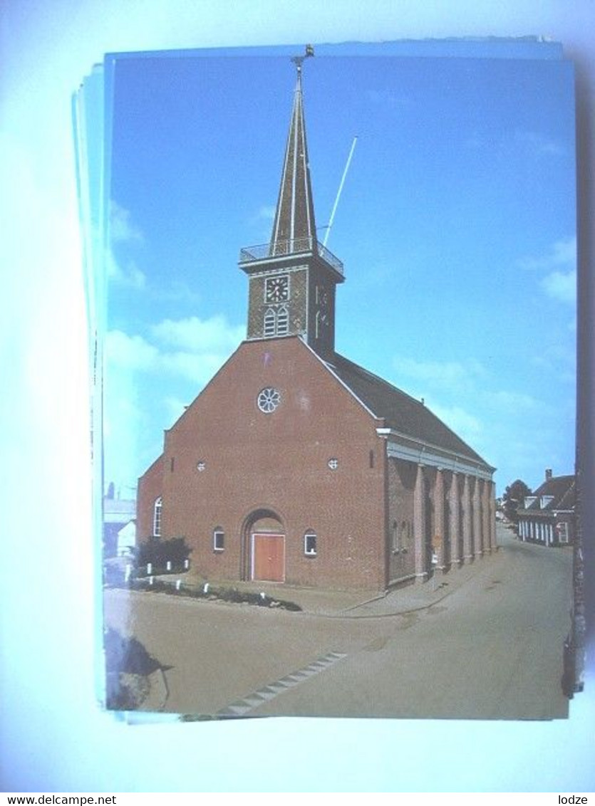 Nederland Holland Pays Bas Kinderdijk Met Nederlands Hervormde Kerk - Kinderdijk