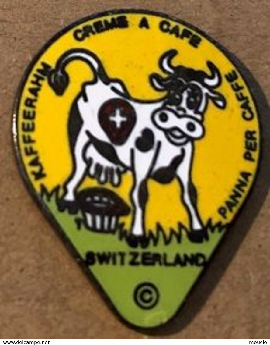 VACHE - KÜH - COW - VACA - MUCCA - COUVERCLE CREME A CAFE - SUISSE - SWITZERLAND - SCHWEIZ - SVIZZERA - SUIZA -     (27) - Animals