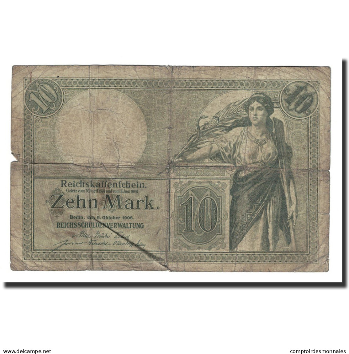 Billet, Allemagne, 10 Mark, 1906, 1906-10-06, KM:9b, B - 10 Mark