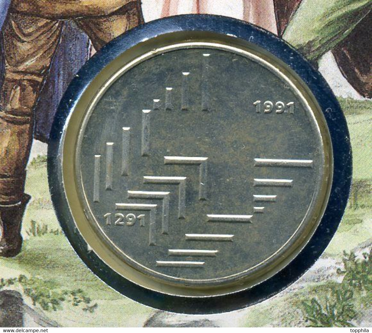 1991 Schweiz Numisbrief 700 Jahre Eidgenossenschaft Rütlischwur Mit 20 Sfr Silbermünze Confoederatio Helvetica - Pièces Commémoratives