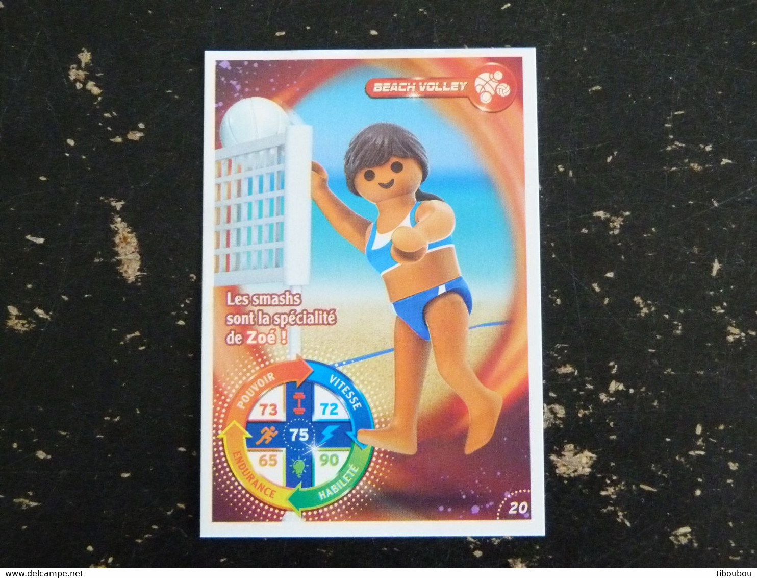 CARTE CARREFOUR PLAYMOBIL N° 20 - BEACH VOLLEY - Andere & Zonder Classificatie