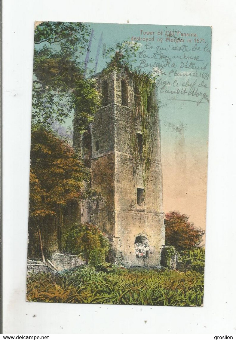 TOWER OF OLD PANAMA DESTROYED BY MORGAN IN 1671 (5003)      1916 - Panama