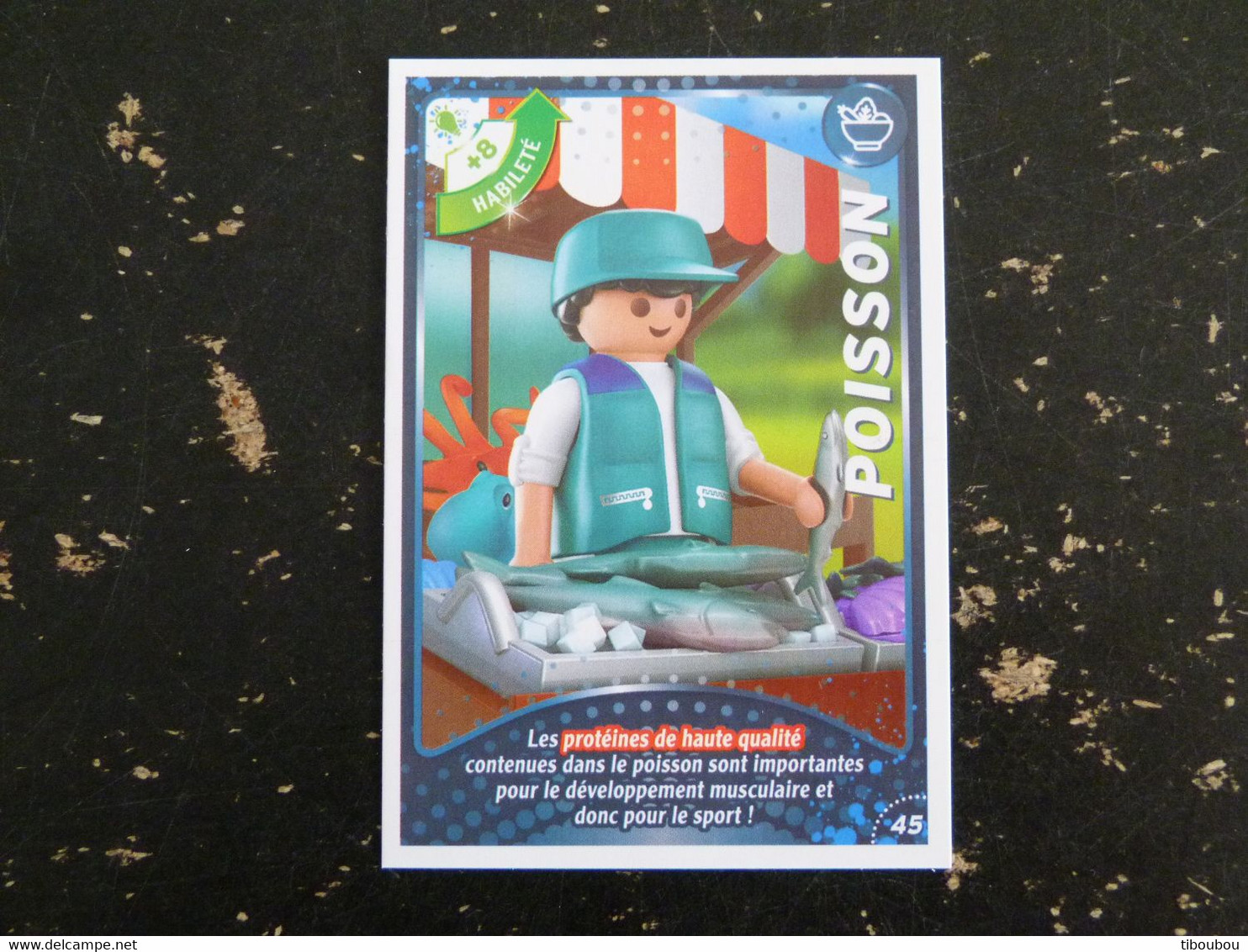 CARTE CARREFOUR PLAYMOBIL N° 45 - POISSON POISSONNIER - Other & Unclassified