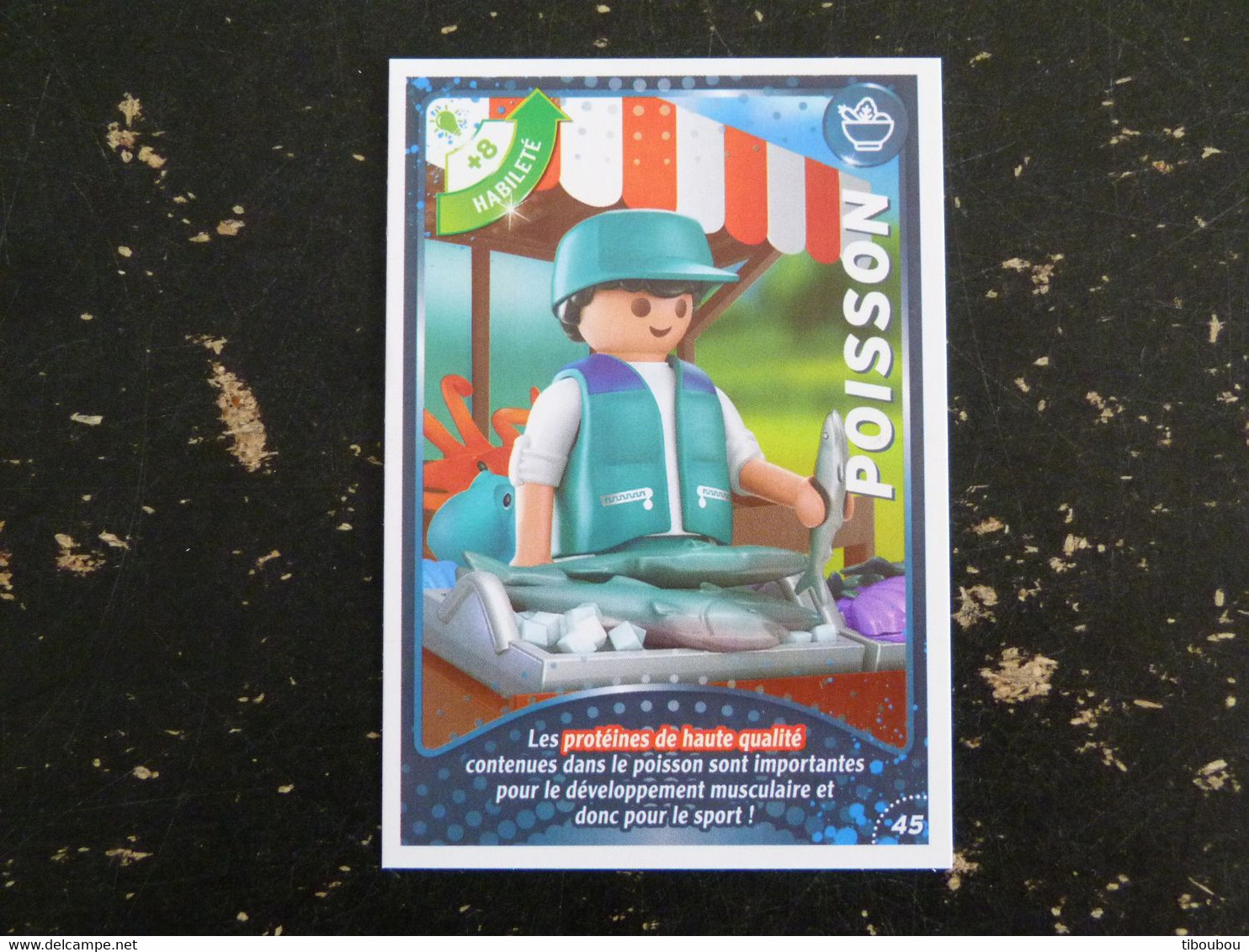 CARTE CARREFOUR PLAYMOBIL N° 45 - POISSON POISSONNIER - Autres & Non Classés