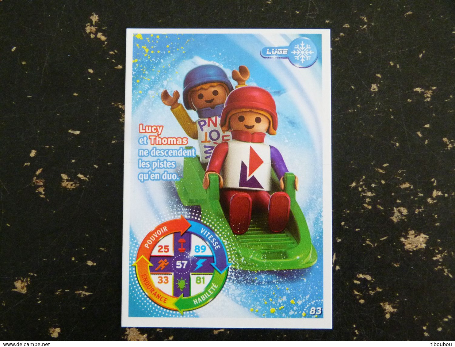 CARTE CARREFOUR PLAYMOBIL N° 83 - LUGE - Andere & Zonder Classificatie