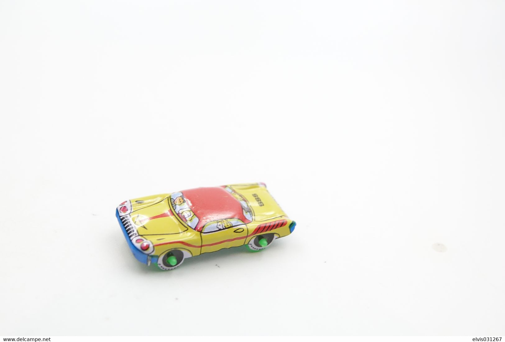 Vintage TIN TOY CAR : Maker SHIOJI SSS Toys - Mini Penny Toy Family Car - 3.5cm - JAPAN - 1970's - Friction - Collectors E Strani - Tutte Marche