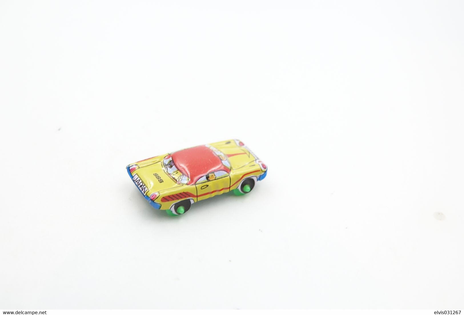 Vintage TIN TOY CAR : Maker SHIOJI SSS Toys - Mini Penny Toy Family Car - 3.5cm - JAPAN - 1970's - Friction - Collectors & Unusuals - All Brands