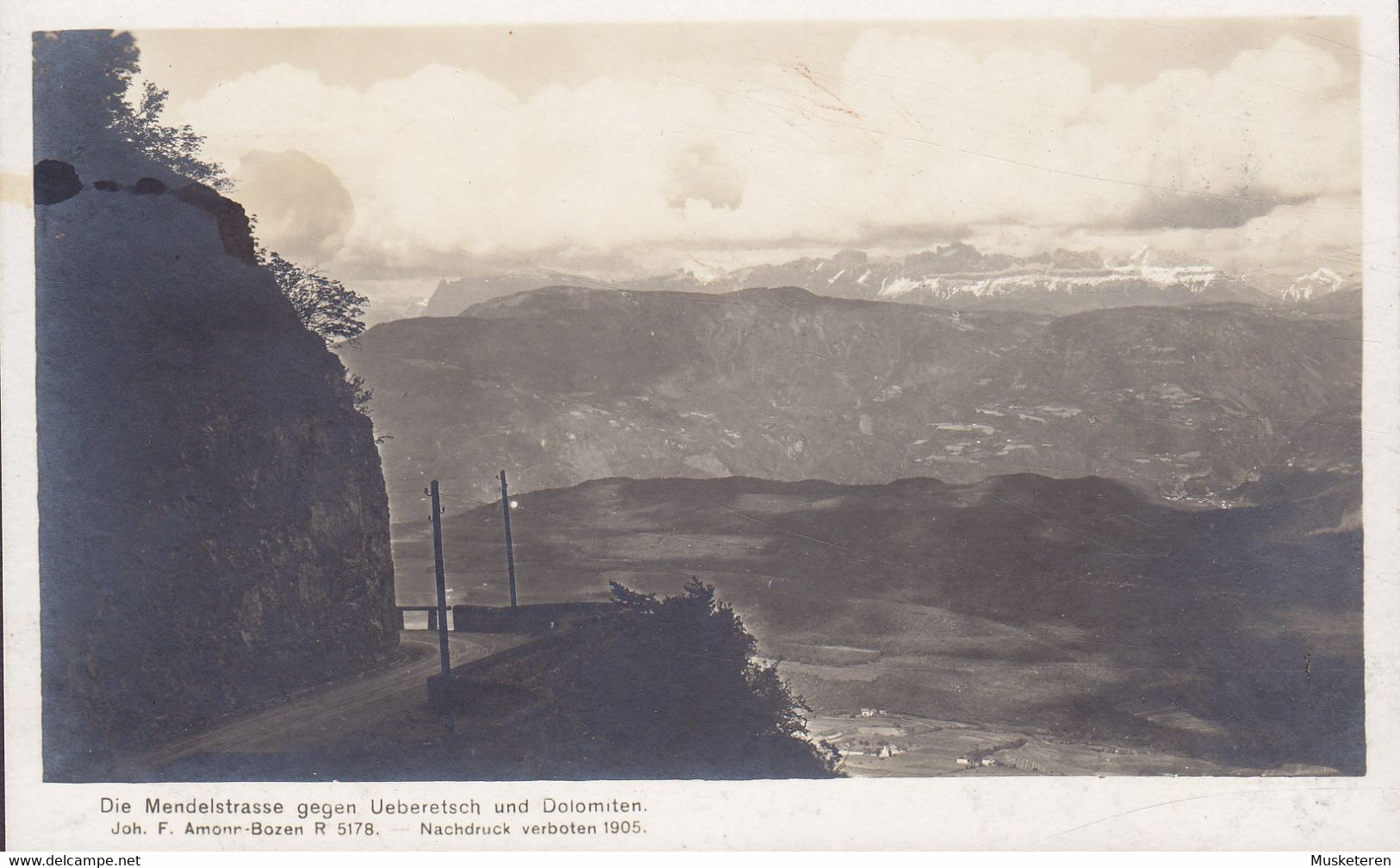 Deutsches Reich PPC Die Mendelgasse Gegen Ueberetsch Und Dolomiten Joh. F. Amonn-Bozen 1905 Echte Real Photo (2 Scans) - Neustadt Waldnaab