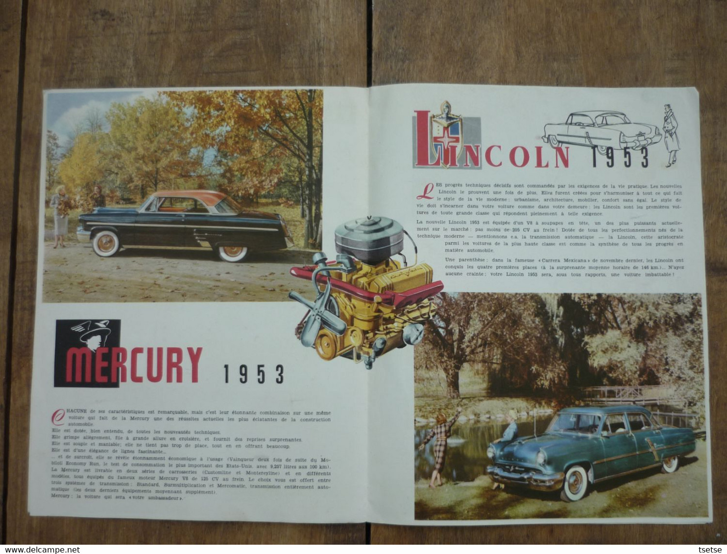 Revue ( Prospectus ) Ford 1953 ... Mercury Et Lincoln - Auto