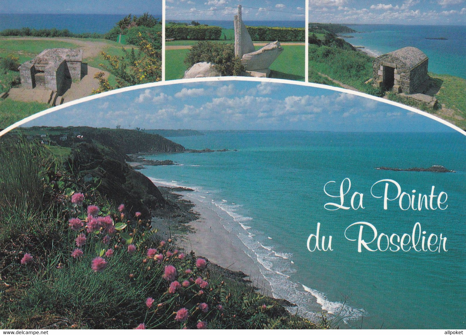 A13482-LA POINTE DU ROSELIER, MONUMENT PERIS EN MER, PLERIN SUR MER COTES D'ARMOR FRANCE BRETAGNE POSTCARD - Plérin / Saint-Laurent-de-la-Mer