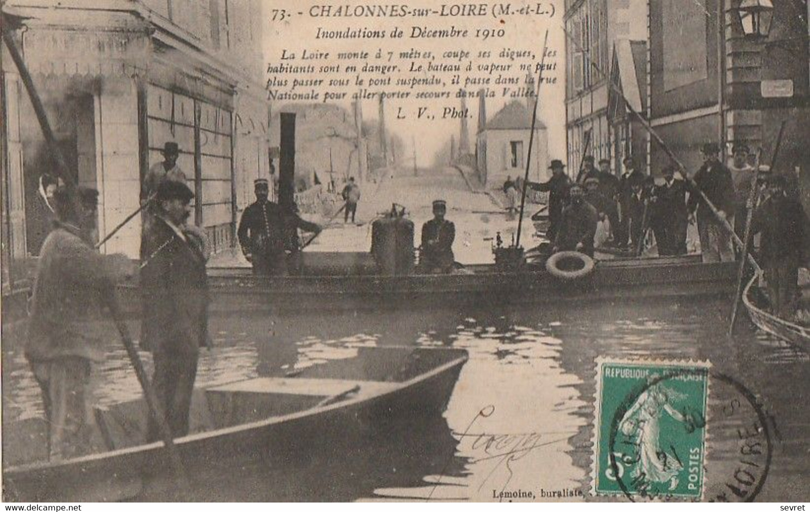 CHALONNES-sur-LOIRE. - Inondations De Décembre 1910. - Chalonnes Sur Loire