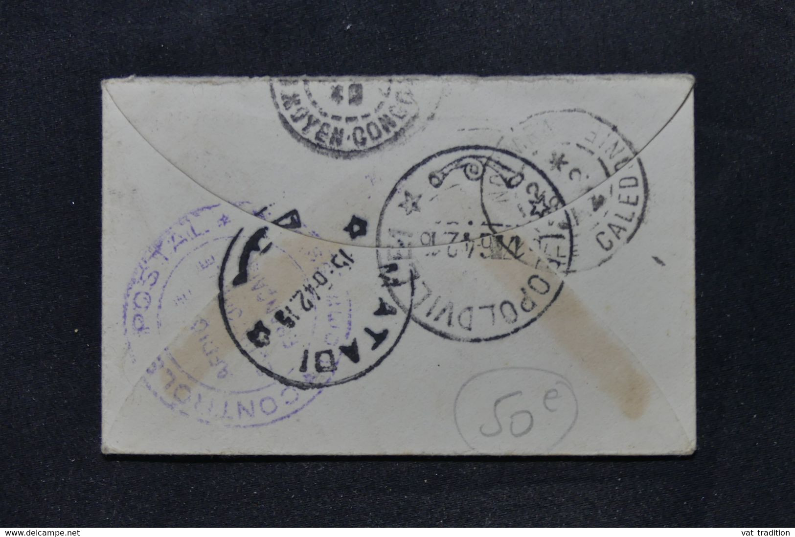 NOUVELLES HÉBRIDES - France Libre Sur Petite Enveloppe De Port Vila Pour Brazzaville En 1941 Avec Contrôle  - L 103860 - Briefe U. Dokumente