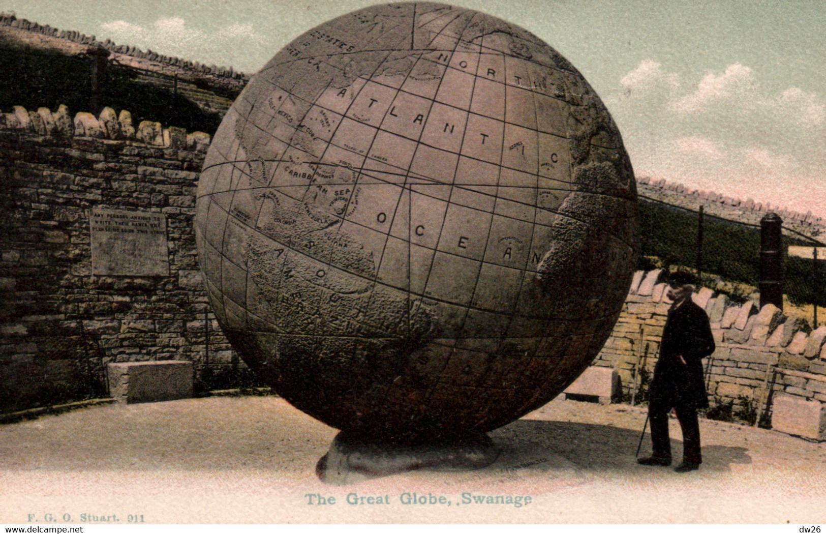 The Great Globe Swanage (Dorset) Château, Castle & Country Park Of Durlston - Colorized Postcard N° 911, Not Circulated - Swanage