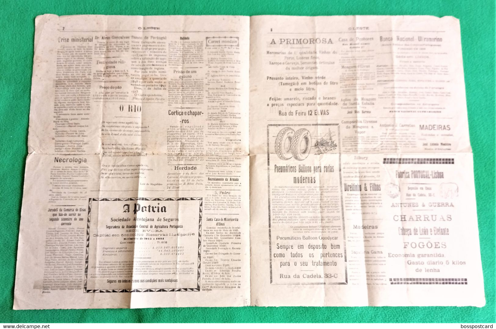 Elvas - Jornal O Leste Nº 332, 5 De Julho De 1925 - Imprensa - Portugal - Allgemeine Literatur