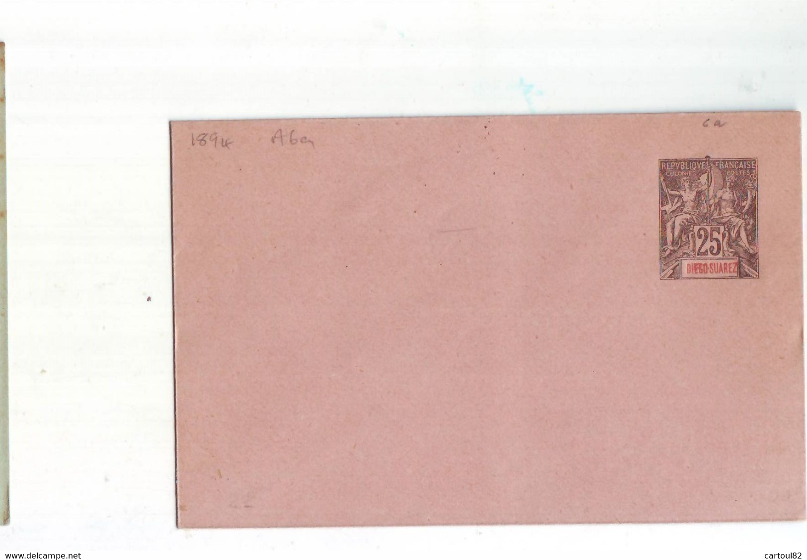 264  ENT Entier Postal  Diégo Suarez ENV - Briefe U. Dokumente