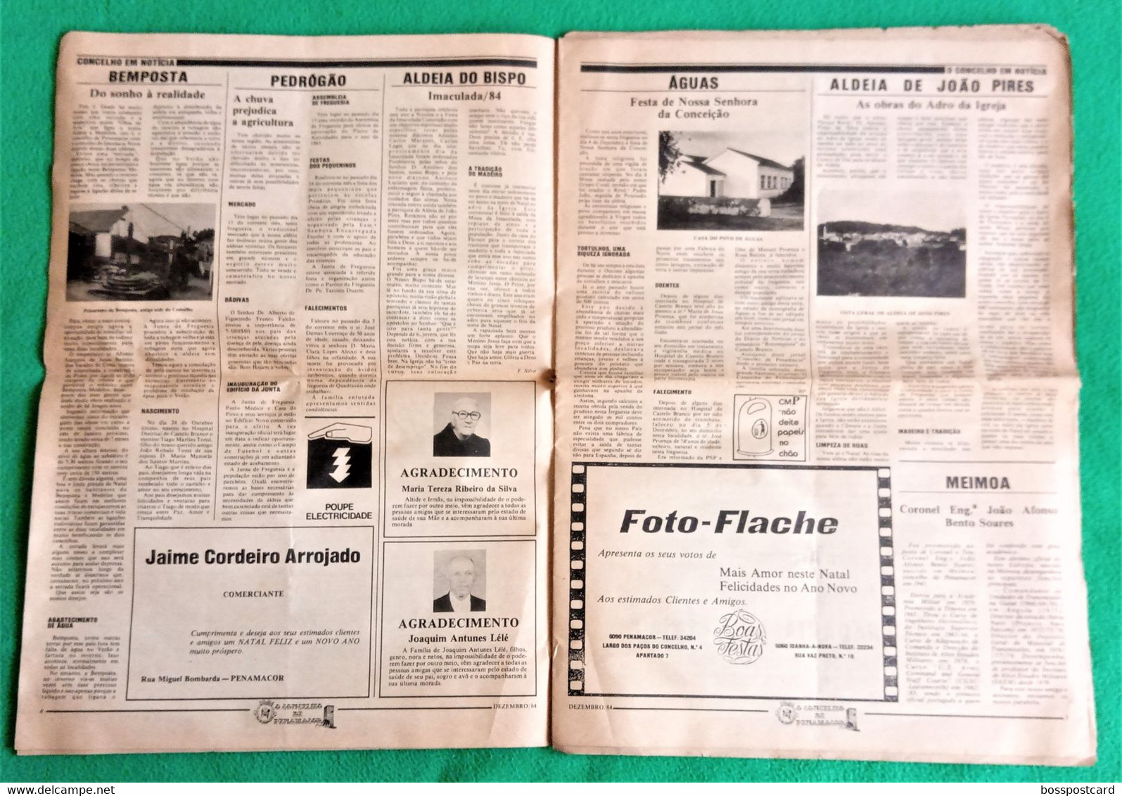 Penamacor - Jornal O Concelho De Penamacor Nº 45, 31 De Dezembro De 1984 - Imprensa. Castelo Branco. Portugal. - Algemene Informatie