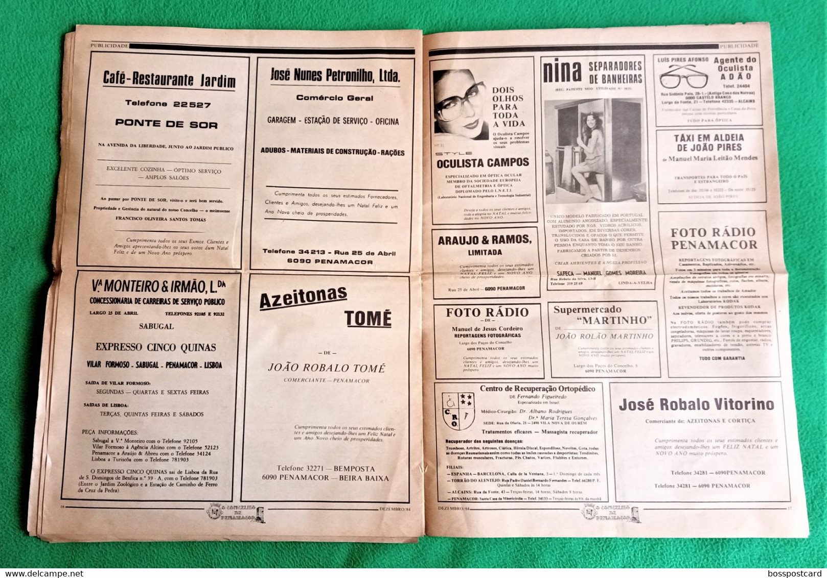 Penamacor - Jornal O Concelho de Penamacor Nº 45, 31 de Dezembro de 1984 - Imprensa. Castelo Branco. Portugal.