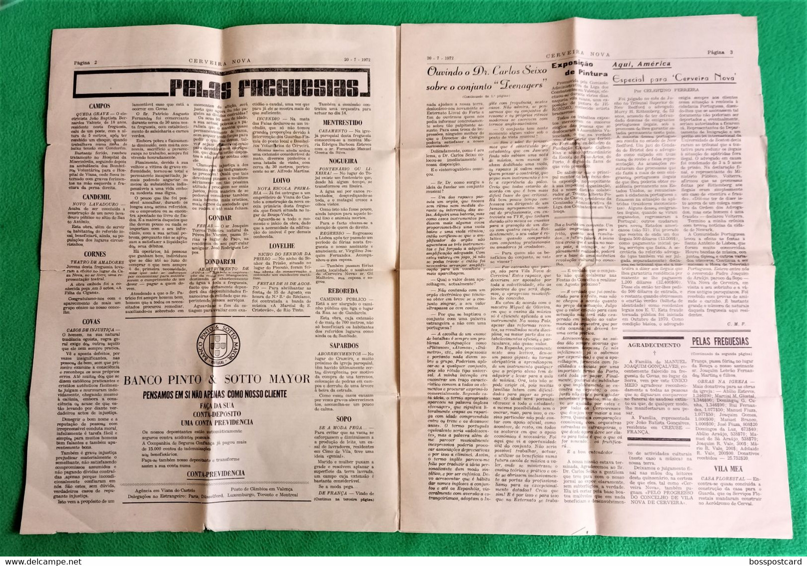 Vila Nova De Cerveira - Jornal Cerveira Nova Nº 42, 20 De Julho De 1972 - Imprensa. Viana Do Castelo. Portugal. - Algemene Informatie