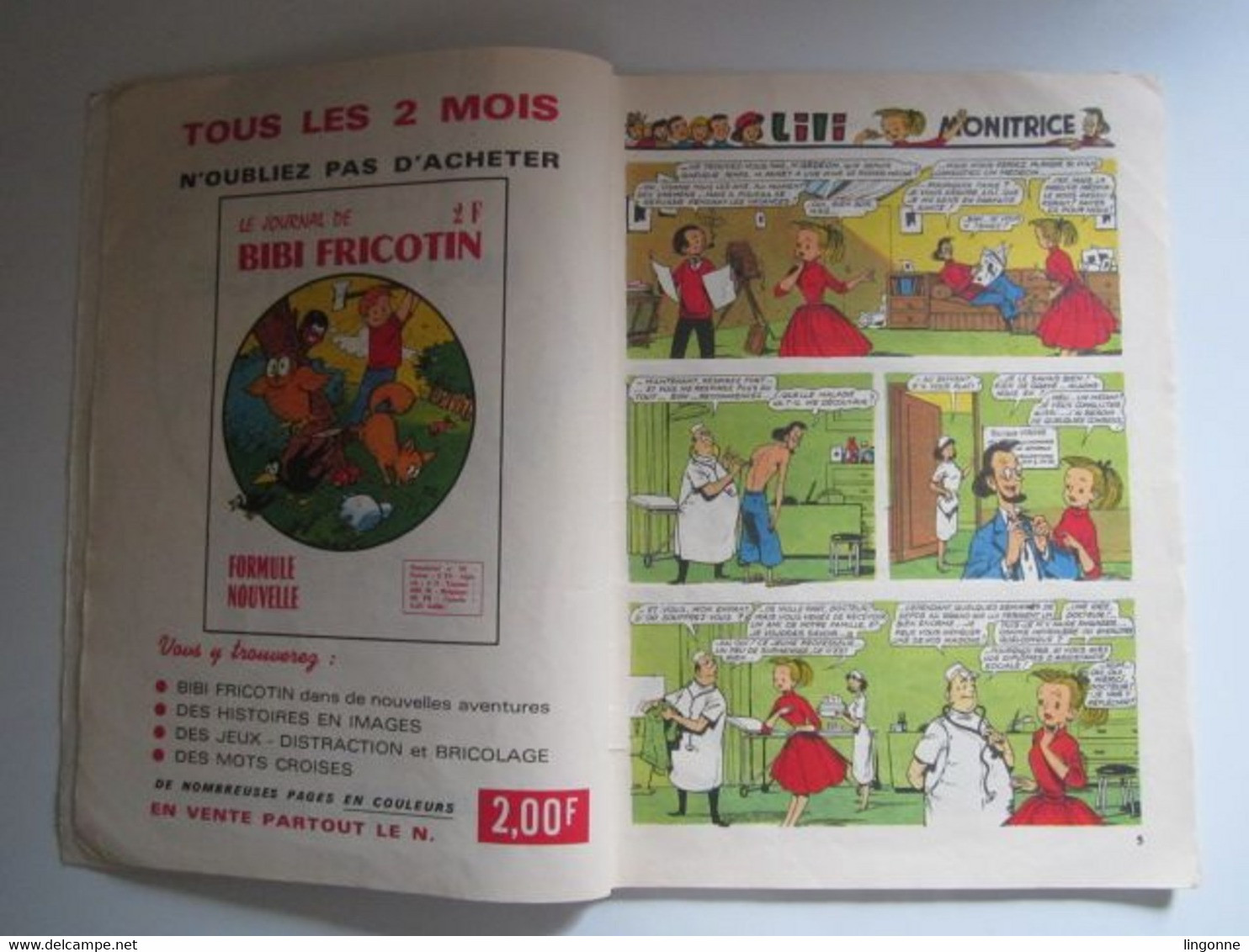 BD SOUPLE Magazine Ancien Lili Monitrice 1974 Albums Jeunesse Joyeuse Numéro 18 (en L'état) - Lili L'Espiègle