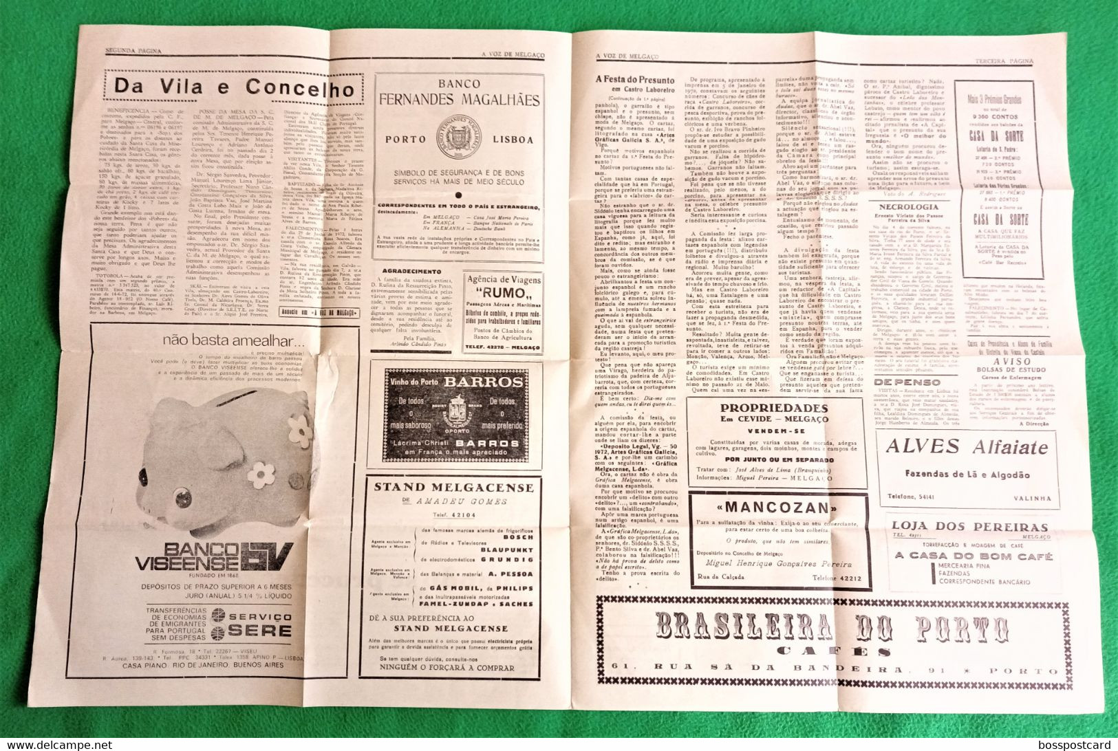 Melgaço - Jornal A Voz De Melgaço Nº 497, 15 De Julho De 1972 - Imprensa. Viana Do Castelo. Portugal. - Algemene Informatie