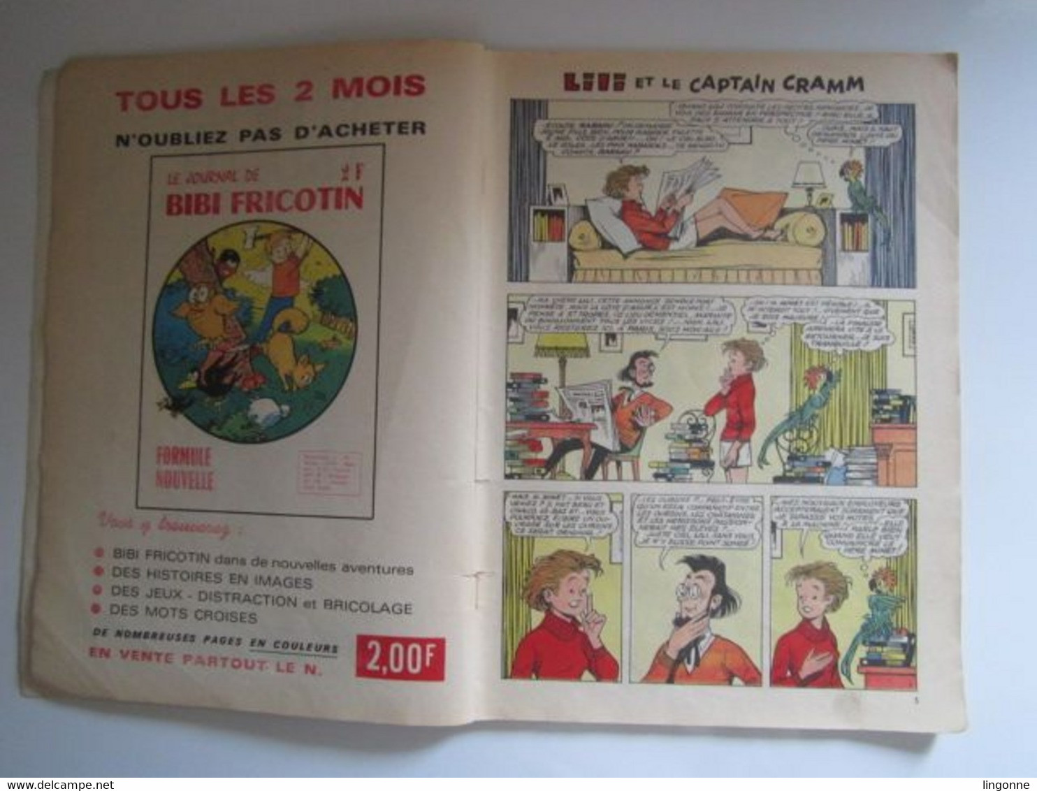 BD SOUPLE Magazine Ancien Lili Et Le Captain CRAMM 1974 Albums Jeunesse Joyeuse Numéro 46 (en L'état) - Lili L'Espiègle